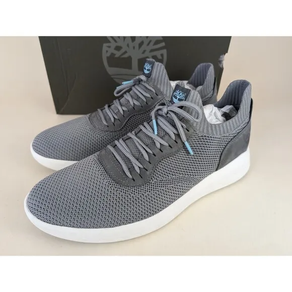 Timberland Shoes Mens 13M Bradstreet Ultra Oxford Sneakers Grey Leather Knit NEW
