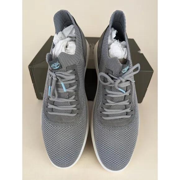 Timberland Shoes Mens 13M Bradstreet Ultra Oxford Sneakers Grey Leather Knit NEW