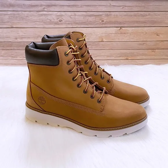 Timberland Women’s Keeley Field 6 Inch Lace Up Wheat Boots