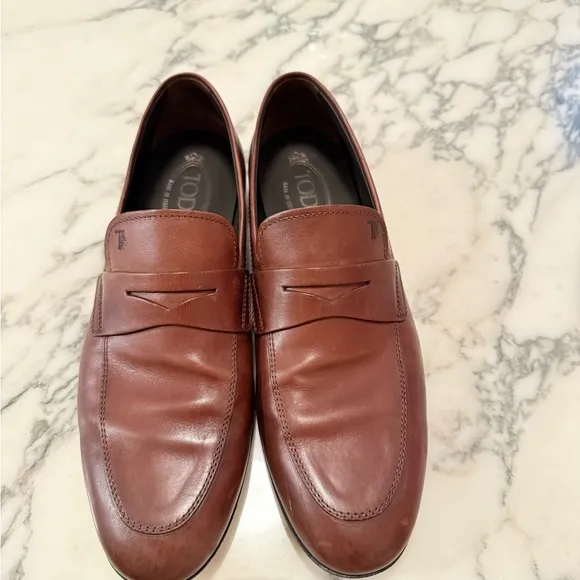 Tod's Brown Leather Loafers Men 6.5 UK