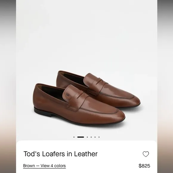 Tod's Brown Leather Loafers Men 6.5 UK