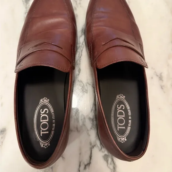 Tod's Brown Leather Loafers Men 6.5 UK