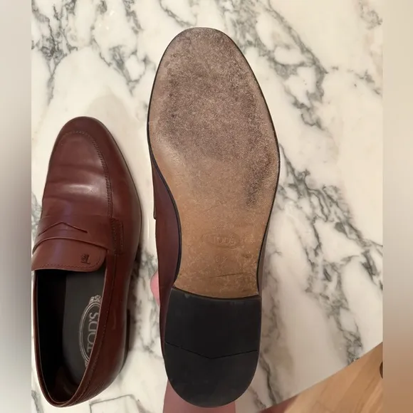 Tod's Brown Leather Loafers Men 6.5 UK