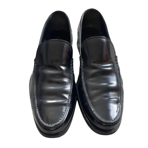 Tod's Men's US 8 Luxury Patent Leather Slip On Loafer Dress Shoes UK 7 Black