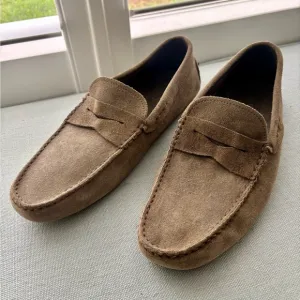 Tod’s Suede Men's Tan Loafers – Size 10.5 (US)