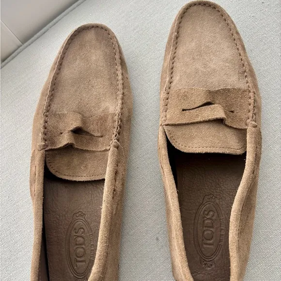 Tod’s Suede Men's Tan Loafers – Size 10.5 (US)