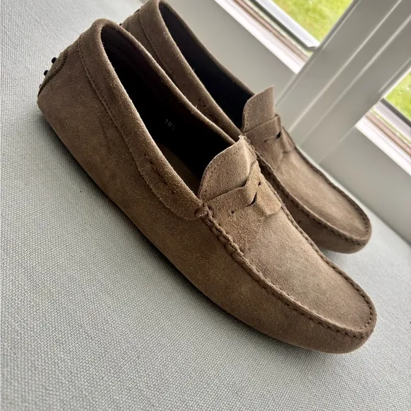 Tod’s Suede Men's Tan Loafers – Size 10.5 (US)