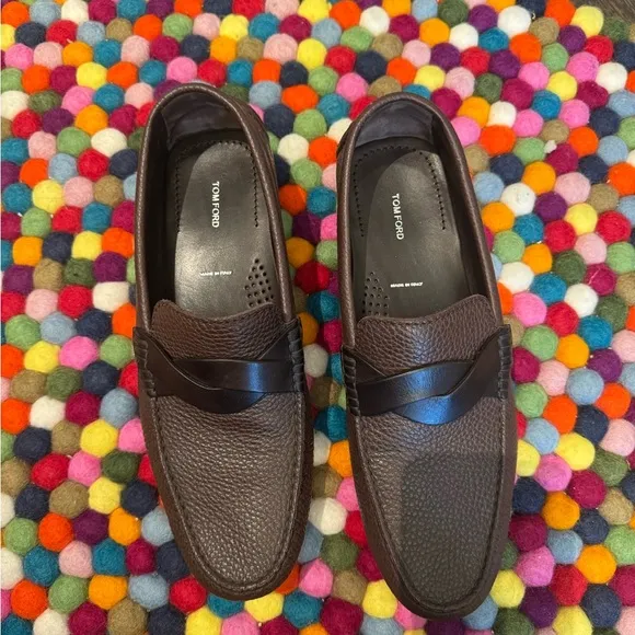 TOM FORD Dark Brown Leather Loafers… gorgeous condition