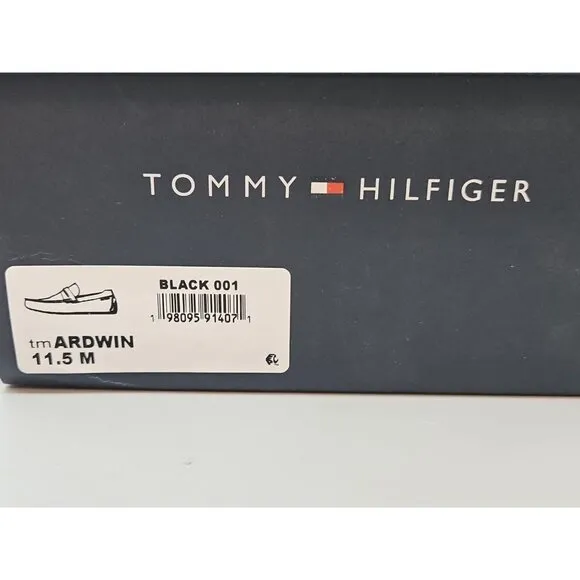Tommy Hilfiger Ardwin Slip On Loafers Black Leather Men's Size 11.5 New In Box