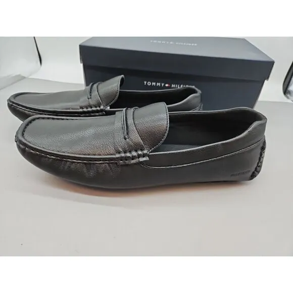 Tommy Hilfiger Ardwin Slip On Loafers Black Leather Men's Size 11.5 New In Box