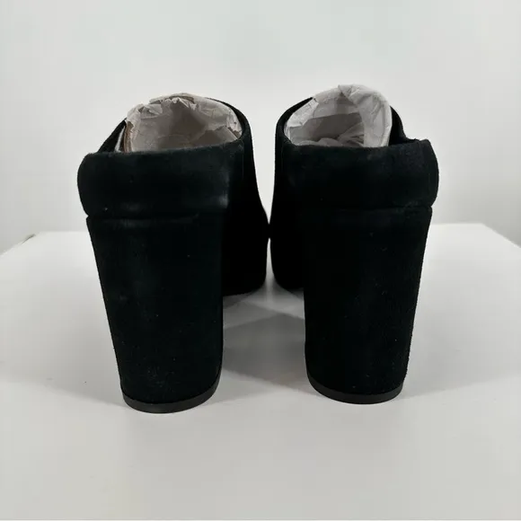 TOMS Florence Slip-On Peep Toe Platform Block Heeled Sandals size 8.5 Black