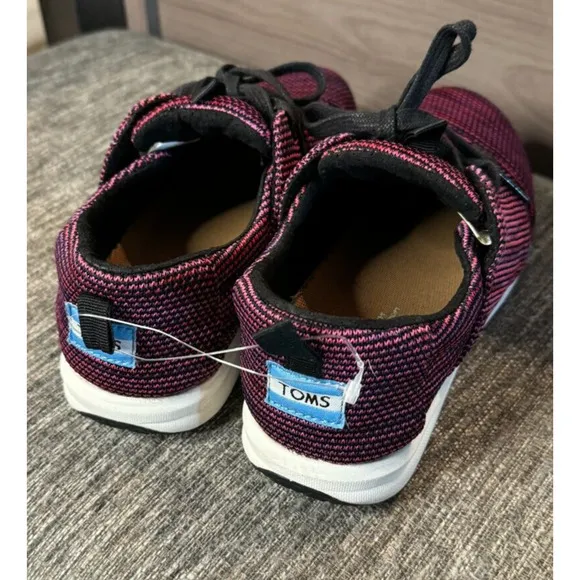 TOMS Women's Del Rey knit dark purple lace up sneakers 💸BOGO🎉
