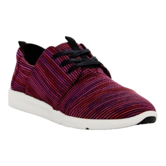TOMS Women's Del Rey knit dark purple lace up sneakers 💸BOGO🎉