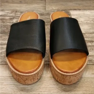 Tony Bianco Australia Jay Cork LeatherPlatform Slides