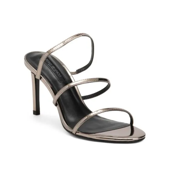TONY BIANCO Gunmetal Magic Heeled Sandals