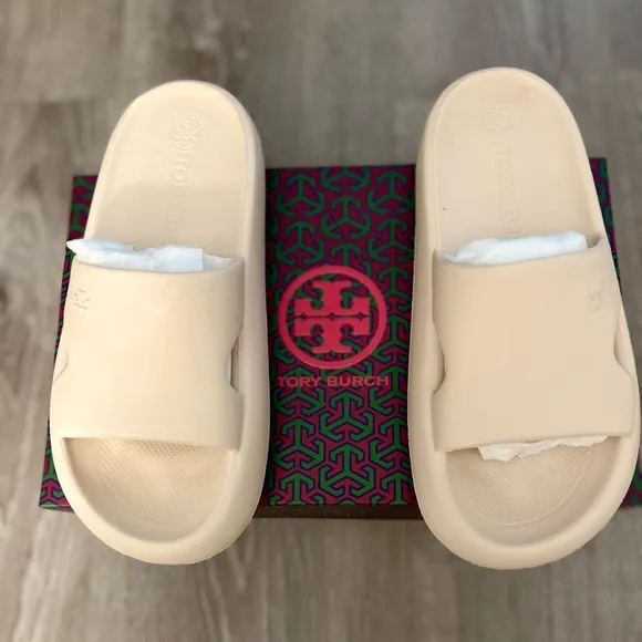 Tory Burch Eva Shower Slide - French Pearl