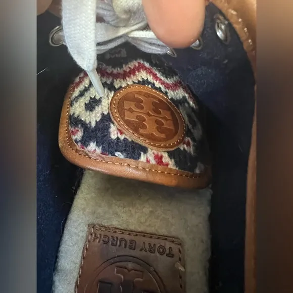 Tory Burch Noah Fair Isle Knit Suede Sneakers