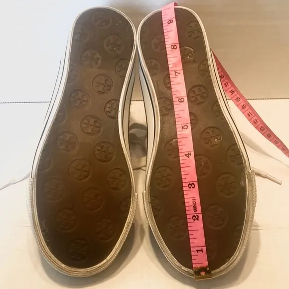 Tory Burch Noah Tan High Top Sneakers Size 5.5