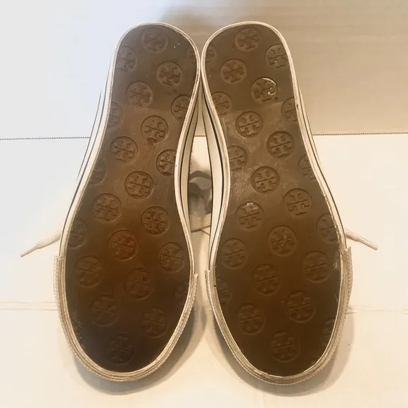 Tory Burch Noah Tan High Top Sneakers Size 5.5