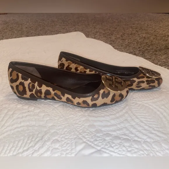 Tory Burch women’s faux leopard hair ballet flats