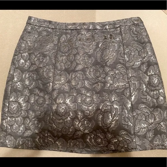 TRACY REESE Damask Foil MINI Skirt - 4