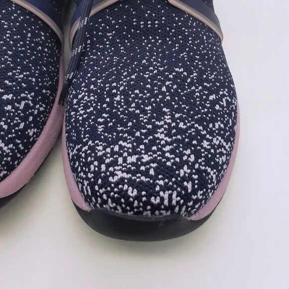 TRAQ By Alegria QOOL Lavender Navy &amp; Lavender Lace Up Athletic Sneakers SZ 37