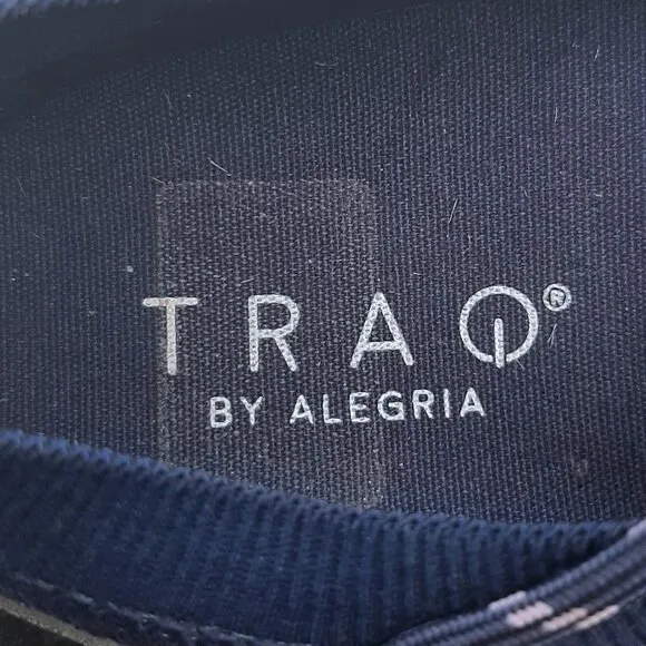 TRAQ By Alegria QOOL Lavender Navy &amp; Lavender Lace Up Athletic Sneakers SZ 37