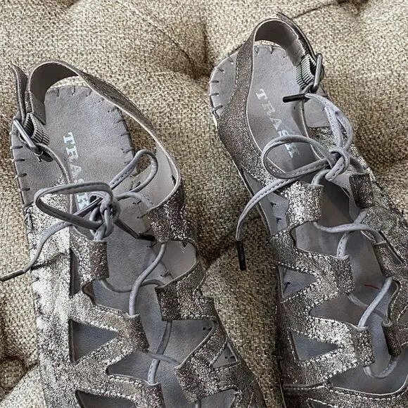 Trask Shimmery Metallic Sandals
