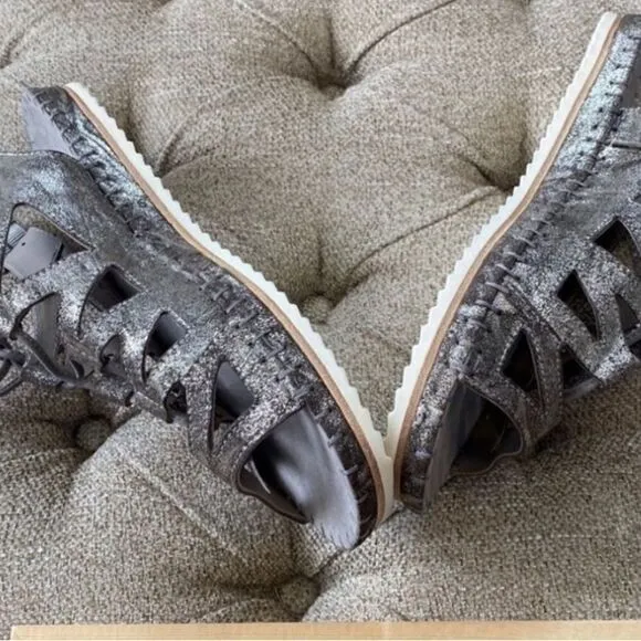 Trask Shimmery Metallic Sandals