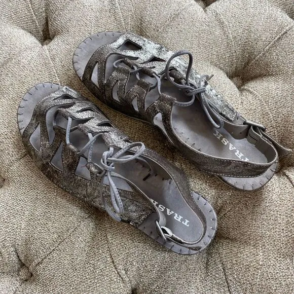 Trask Shimmery Metallic Sandals