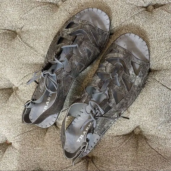 Trask Shimmery Metallic Sandals