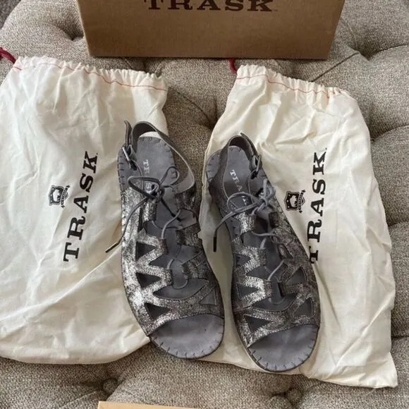 Trask Shimmery Metallic Sandals