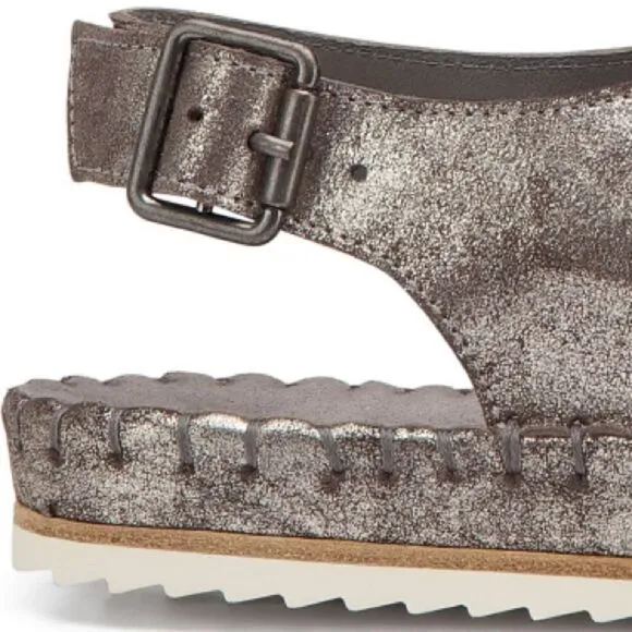 Trask Shimmery Metallic Sandals