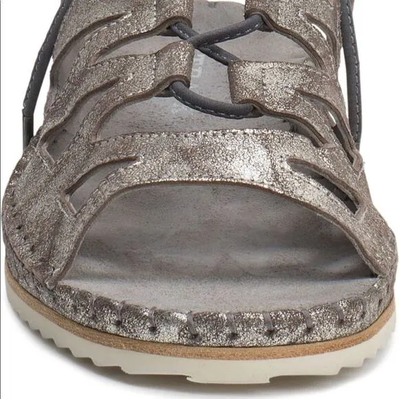 Trask Shimmery Metallic Sandals
