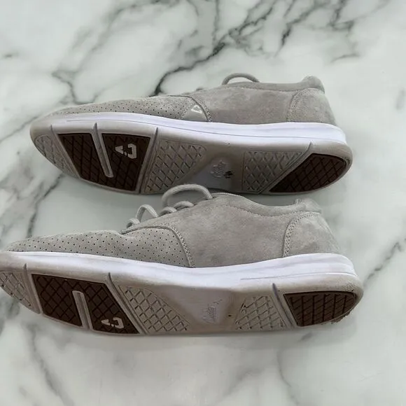 Travis Mathew Cuater Heather Gray Knit Suede Sneaker