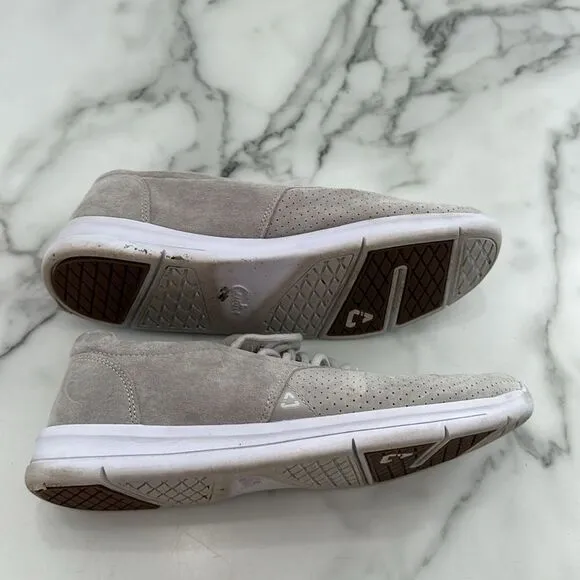 Travis Mathew Cuater Heather Gray Knit Suede Sneaker