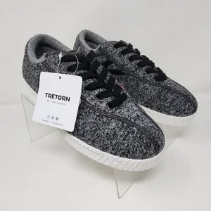 Tretorn Wool Sneakers Womens 7 Grey Nylite Plus Lace up Running Gym Shoes Logo