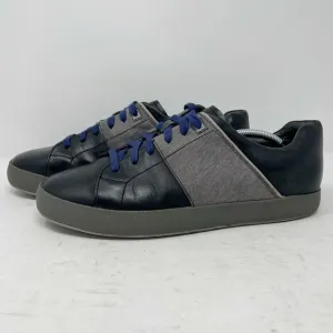 Tsubo Aratus Black Leather &amp; Fabric Lace Up Sneakers Mens Size 8