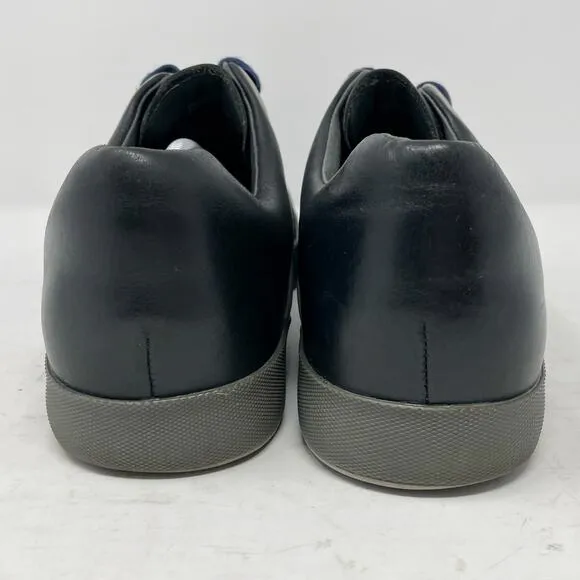 Tsubo Aratus Black Leather &amp; Fabric Lace Up Sneakers Mens Size 8