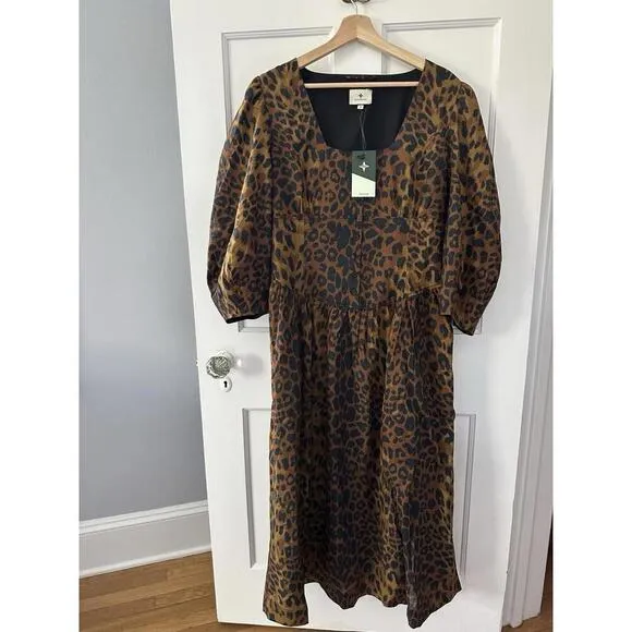 Tuckernuck Leopard Graciela Dress $298 NWT Size 14 / Extra Large