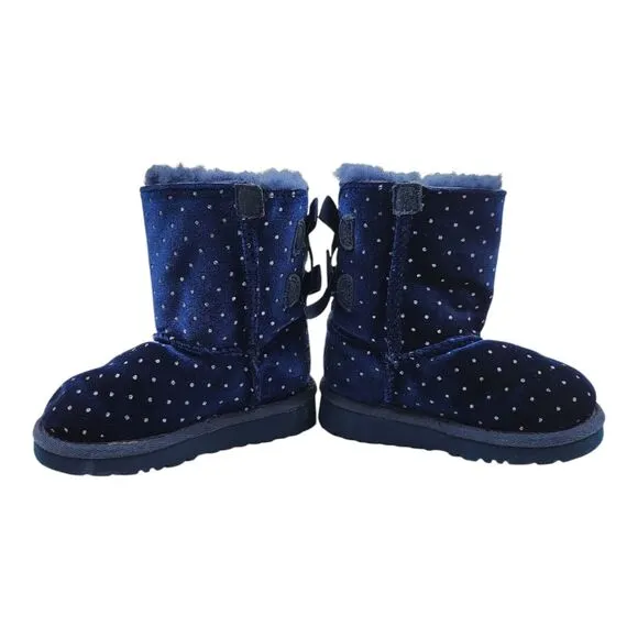 UGG Australia Bailey Bow Starlight Navy Boots Toddler Baby Size 7
