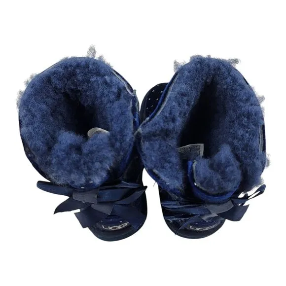 UGG Australia Bailey Bow Starlight Navy Boots Toddler Baby Size 7