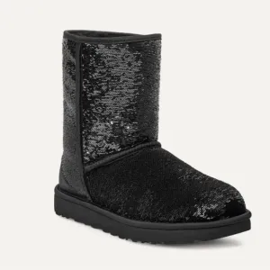 UGG Australia Classic Short Cosmos Sequins Black Boots