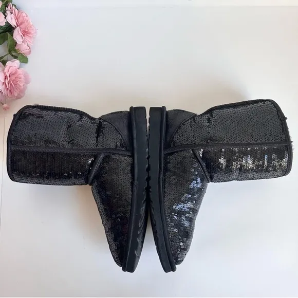 UGG Australia Classic Short Cosmos Sequins Black Boots