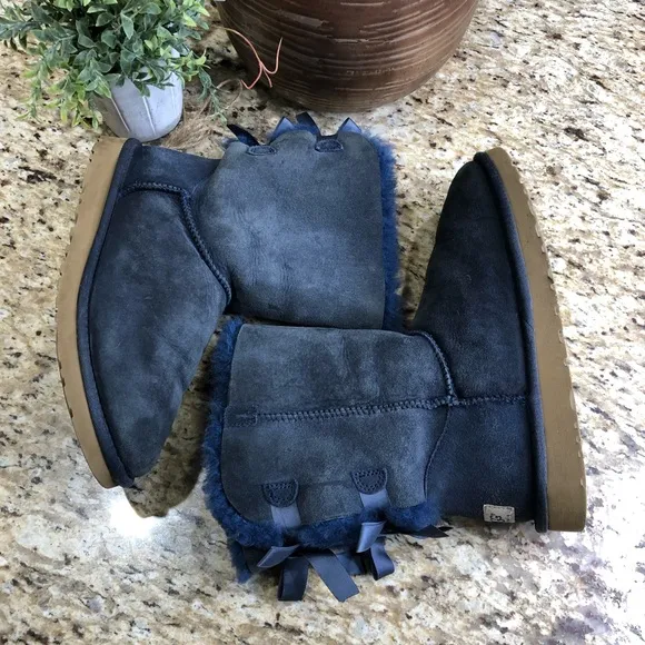 UGG Bailey Bow II Water-Resistant Boots in Blue 7