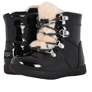UGG Boots Black Patent Leather And Lamb Fur