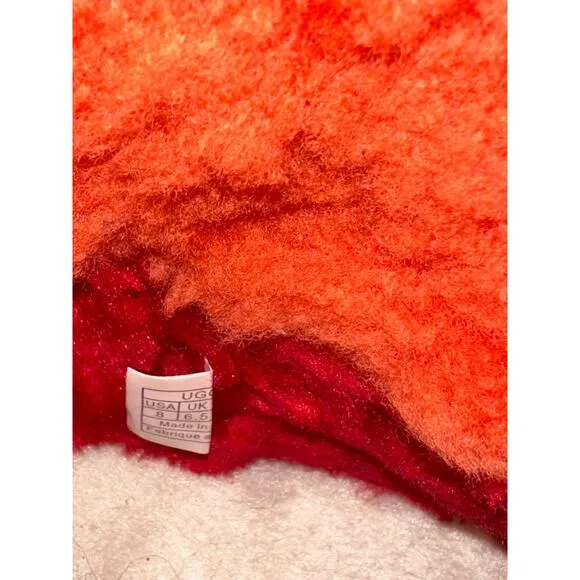 UGG classic mini fluff shearling women's ankle boots size 8 Orange color