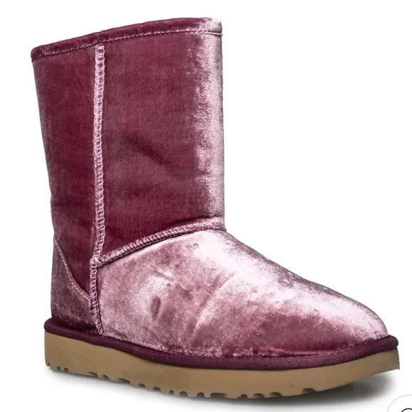 UGG | Classic Short II Velvet Bougainvillea Boots