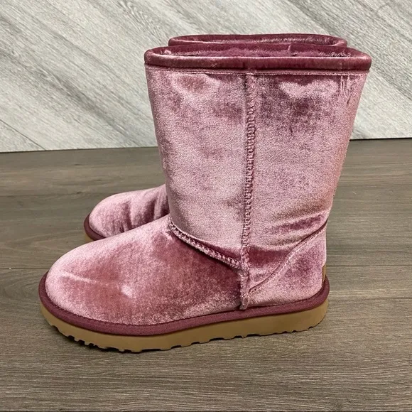 UGG | Classic Short II Velvet Bougainvillea Boots