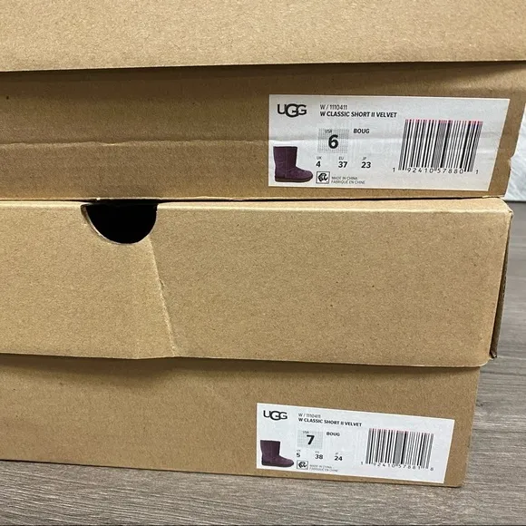 UGG | Classic Short II Velvet Bougainvillea Boots
